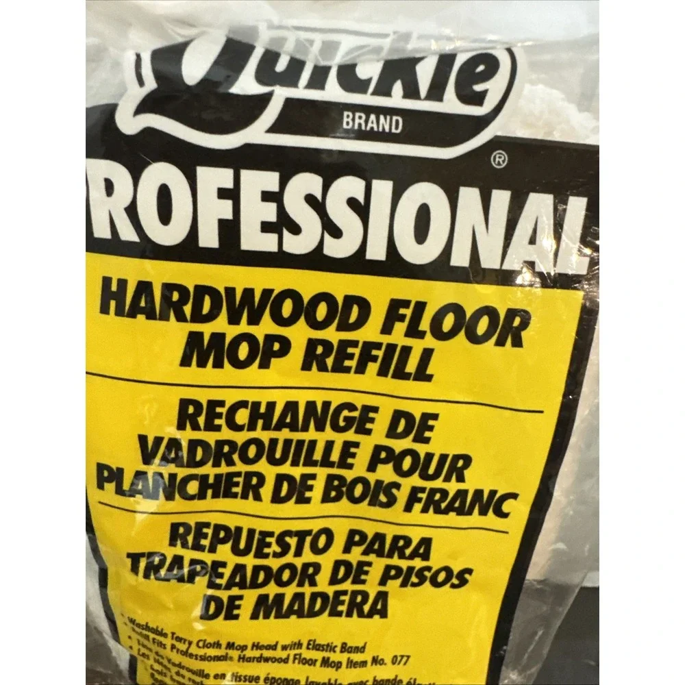 2 PACK Quickie Professional Hardwood Floor Mop Refill Soft Terry Cloth 0774 2003